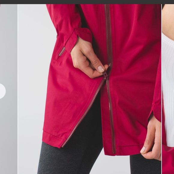 Lululemon Definitely Raining Jacket - cranberry - Picture 6 of 8